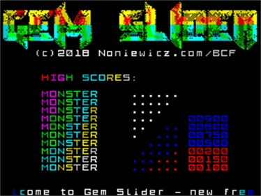 Gem Slider - Screenshot - High Scores Image