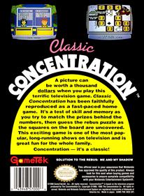 Classic Concentration - Box - Back Image