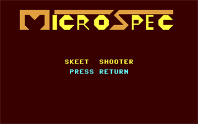 Skeet Shooter - Screenshot - Game Title Image