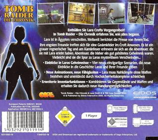 Tomb Raider Chronicles - Box - Back Image