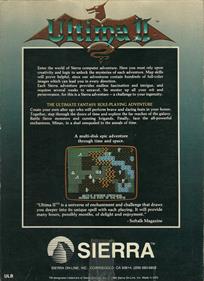 Ultima II: The Revenge of the Enchantress - Box - Back Image