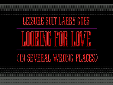 Leisure Suit Larry Goes Looking for Love (in Several Wrong Places) - Screenshot - Game Title Image