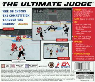 NHL 98 - Box - Back Image