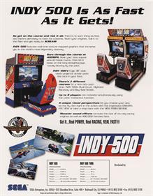 Indy 500 - Advertisement Flyer - Back Image