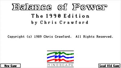 Balance of Power: The 1990 Edition - Screenshot - Game Title Image