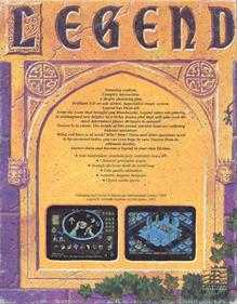 Legend (Mindscape) - Box - Back Image