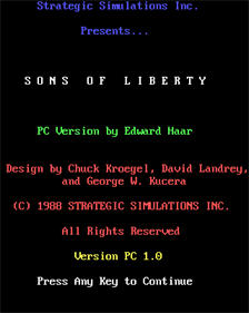 Sons of Liberty - Screenshot - Game Title Image