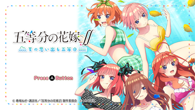 The Quintessential Quintuplets ∬: Summer Memories Also Come in Five - Screenshot - Game Title Image