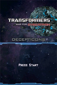 Transformers: War for Cybertron: Decepticons - Screenshot - Game Title Image
