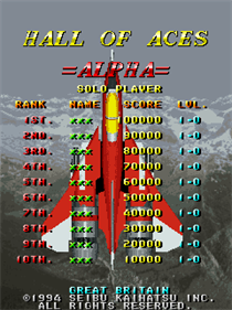 Raiden DX - Screenshot - High Scores Image