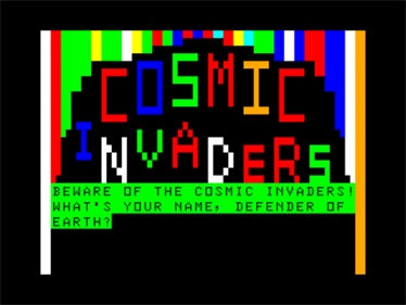 Cosmic Invaders - Screenshot - Game Title Image