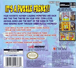 Rampage Puzzle Attack - Box - Back Image