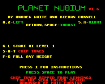Planet Nubium - Screenshot - Game Select Image