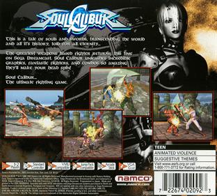 SoulCalibur - Box - Back Image