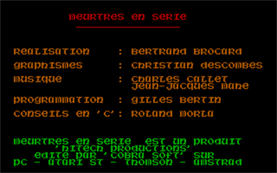 Meurtres en Serie - Screenshot - Game Title Image