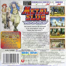 Metal Slug Advance - Box - Back Image