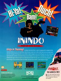 Inindo: Way of the Ninja - Advertisement Flyer - Front Image
