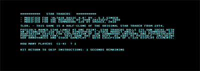 Star Traders 128 - Screenshot - Game Title Image