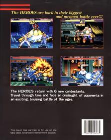 World Heroes 2 - Box - Back Image