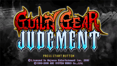 Guilty Gear Judgment - Screenshot - Game Title Image