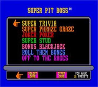 Super Pit Boss - Screenshot - Game Select Image