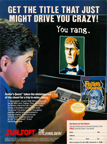 Fester's Quest - Advertisement Flyer - Front Image