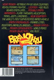 BreakThru: The Arcade Game - Box - Back Image