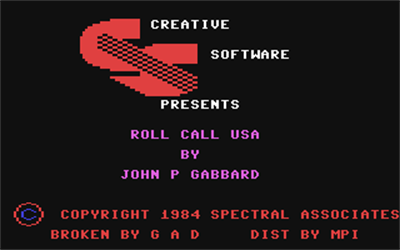 Roll Call USA - Screenshot - Game Title Image