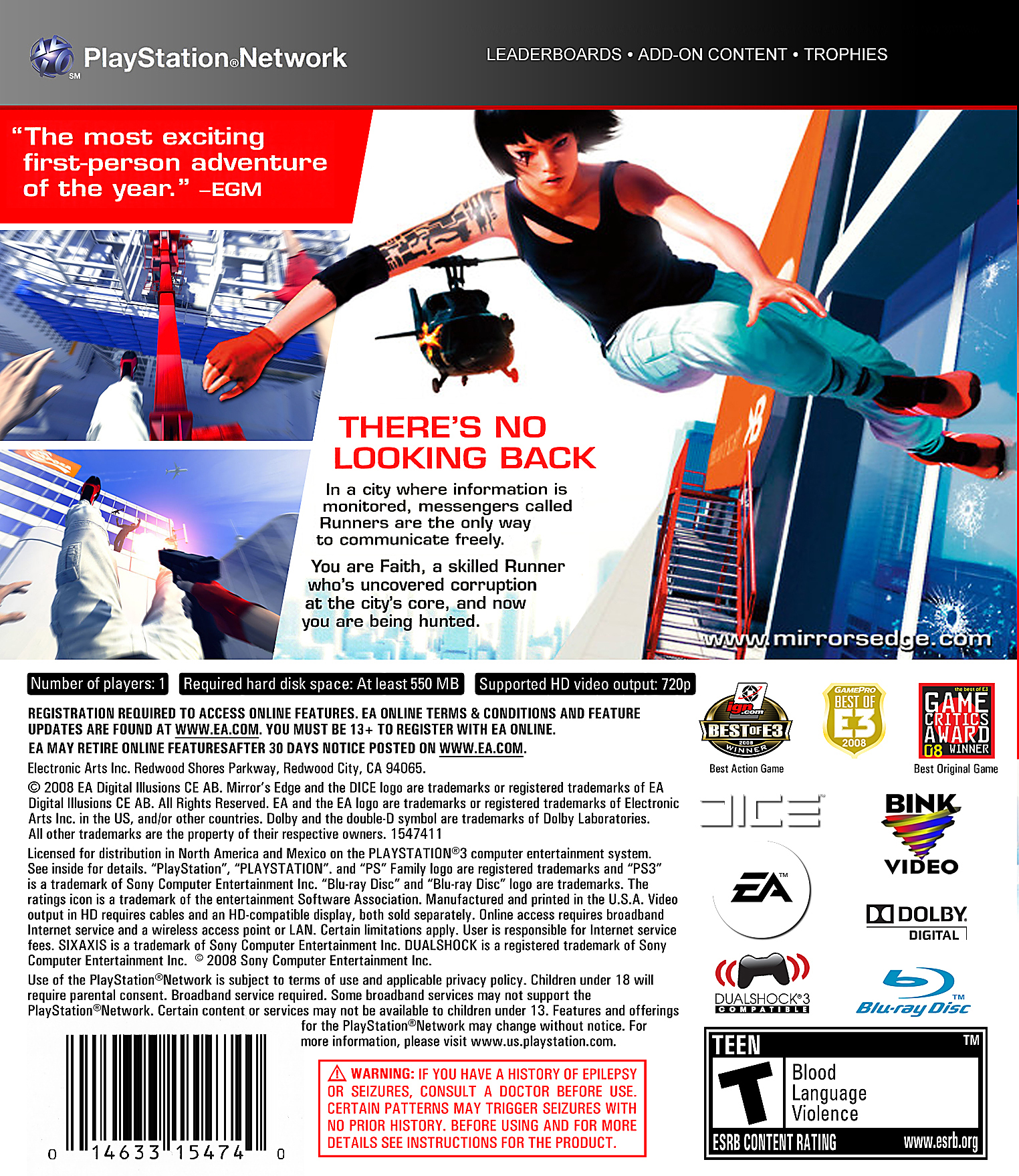 Mirror's Edge: Full Game Walkthrough Longplay (100%, All Runner Bags) 4K60  (No Commentary) 