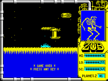 Zub - Screenshot - Game Over Image