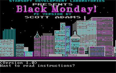 Black Monday - Screenshot - Game Title Image