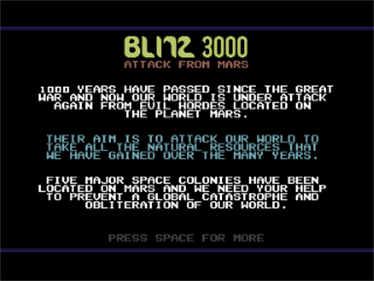 Blitz 3000 - Screenshot - Game Title Image