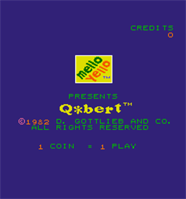 Mello Yello Q*bert - Screenshot - Game Title Image