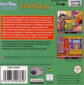 Tiny Toon Adventures: Buster Saves the Day - Box - Back Image