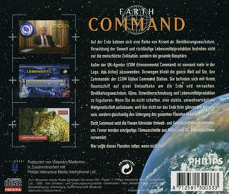 Earth Command: The Future of our World is in Your Hands - Box - Back Image