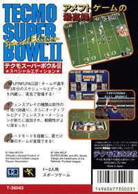 Tecmo Super Bowl II: Special Edition - Box - Back Image