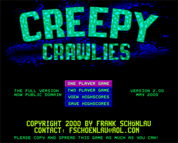 Creepy Crawlies - Screenshot - Game Title Image