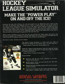 Hockey League Simulator - Box - Back Image