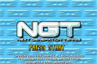 NGT: Next Generation Tennis - Screenshot - Game Title Image