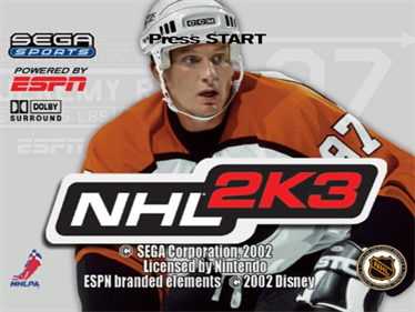 NHL 2K3 - Screenshot - Game Title Image