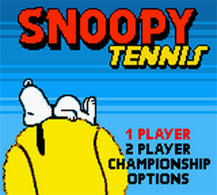 Snoopy Tennis - Screenshot - Game Title Image