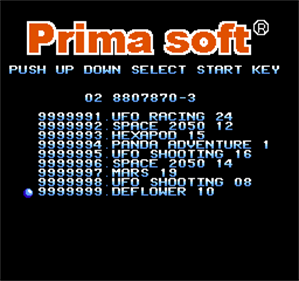 9999999-in-1 (Prima Soft) - Screenshot - Game Select Image
