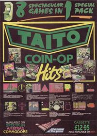 Taito Coin-Op Hits - Advertisement Flyer - Front Image