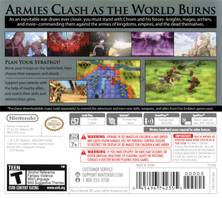Fire Emblem Awakening - Box - Back Image