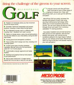 Greens: The Ultimate 3-D Golf Simulation - Box - Back Image
