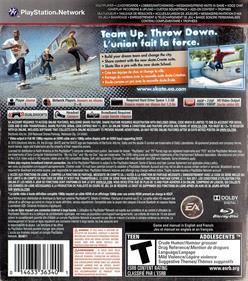 Skate 3 - Box - Back Image