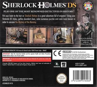 Sherlock Holmes: The Mystery of the Mummy - Box - Back Image