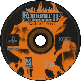 Romance of the Three Kingdoms IV: Wall of Fire - Disc Image