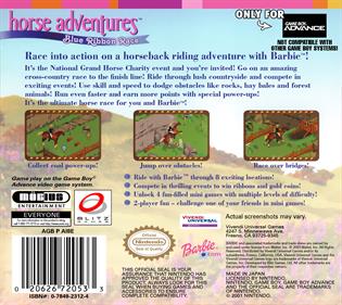 Barbie Horse Adventures: Blue Ribbon Race - Box - Back Image