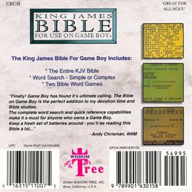 King James Bible - Box - Back Image